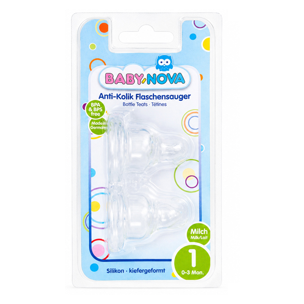 سر شیشه باریک ارتودنسی بیبی نوا baby nova بسته 2 عددی مدل 15372