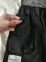 ست کراپ شلوارک دخترانه مدل قلب پروانه ای کرم مشکی سایز 5,50,55,60 - تصویر 8