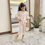 تیشرت شلوارک دخترانه طرح قلبی - تصویر 4