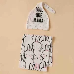 ست دورپیچ و کلاه نوزادی برند Mom's Care - تصویر 9