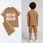 ست تیشرت و شلوارک بچگانه سبز (سایز 40 تا 55) طرح MIU - تصویر 5