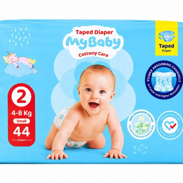 پوشک مای بیبی چسبی سایز 2 کانال دار (44 عددی) My baby