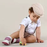 ست لباس مجلسی بچه گانه پسرانه 5 تکه تابستانی طرح قایق - تصویر 4