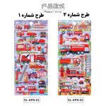 برچسب استیکر سه بعدی طرح ماشین آتشنشان - تصویر 3