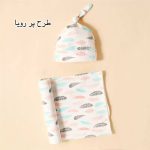 ست دورپیچ و کلاه نوزادی برند Mom's Care - تصویر 5