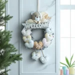 آویز تزئینی اتاق کودک طرح خرس نانان مدل Welcome کد W/Crm - تصویر 2