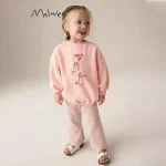 ست بلوز شلوار بچگانه دخترانه Malwee طرح دختر و خرگوش (مناسب 3 تا 9 سال) - تصویر 3