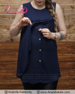 تاپ بارداری کرپ حریر مجلسی مدل ژینا - تصویر 9